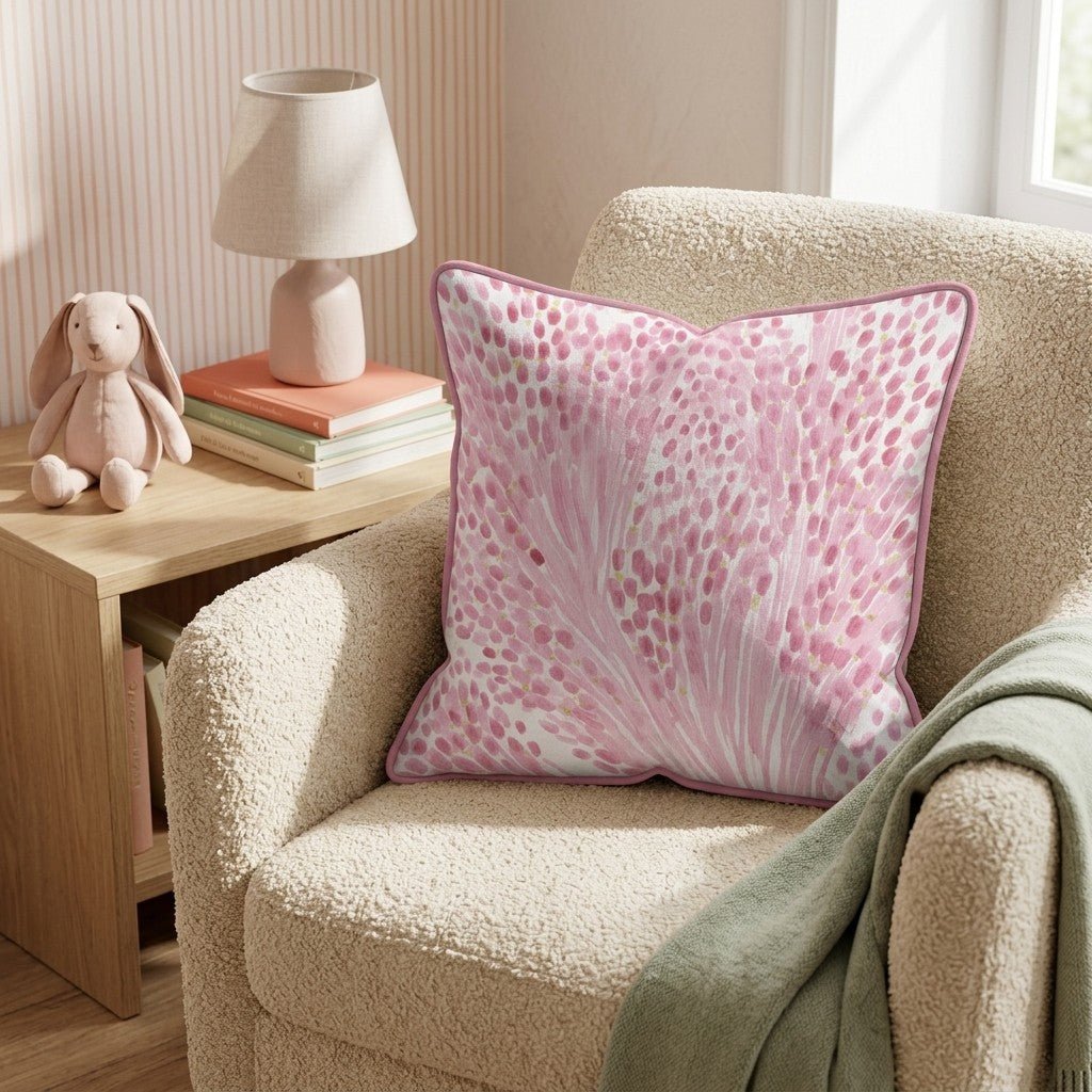 Pink Dotted Throw Pillow - Hillcroft Home