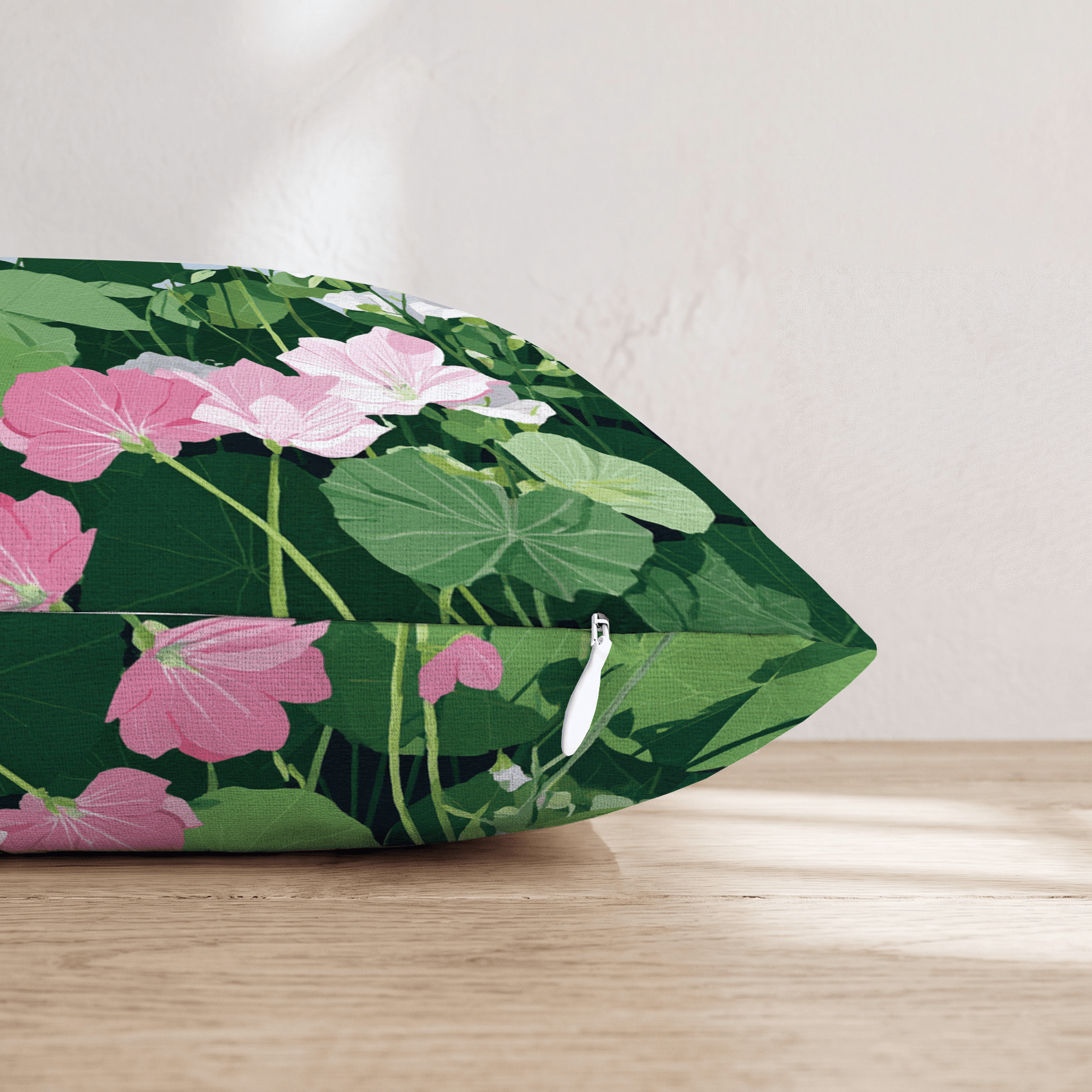 Pink Garden Blooms Throw Pillow - Hillcroft Home