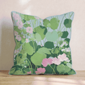Pink Garden Blooms Throw Pillow - Hillcroft Home