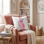 Pink Golf Bag Throw Pillow - Hillcroft Home
