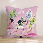 Pink Lacrosse Game Throw Pillow - Hillcroft Home
