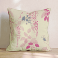 Pink Leaf Berry Drape Throw Pillow - Hillcroft Home