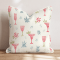 Pink Margarita Cream Throw Pillow - Hillcroft Home