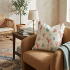 Pink Margarita Cream Throw Pillow - Hillcroft Home