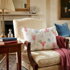 Pink Margarita Cream Throw Pillow - Hillcroft Home