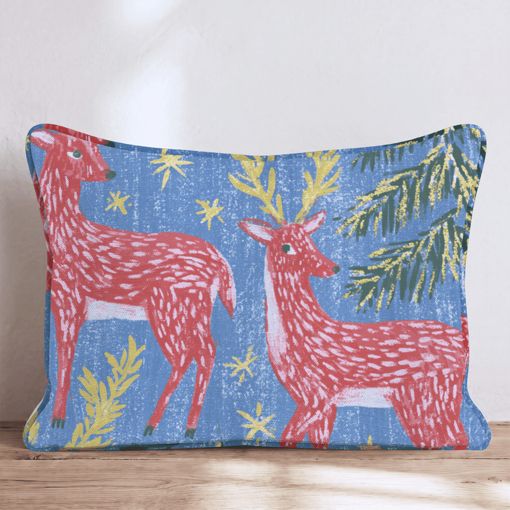 Pink-mas Reindeer Throw Pillow - Hillcroft Home