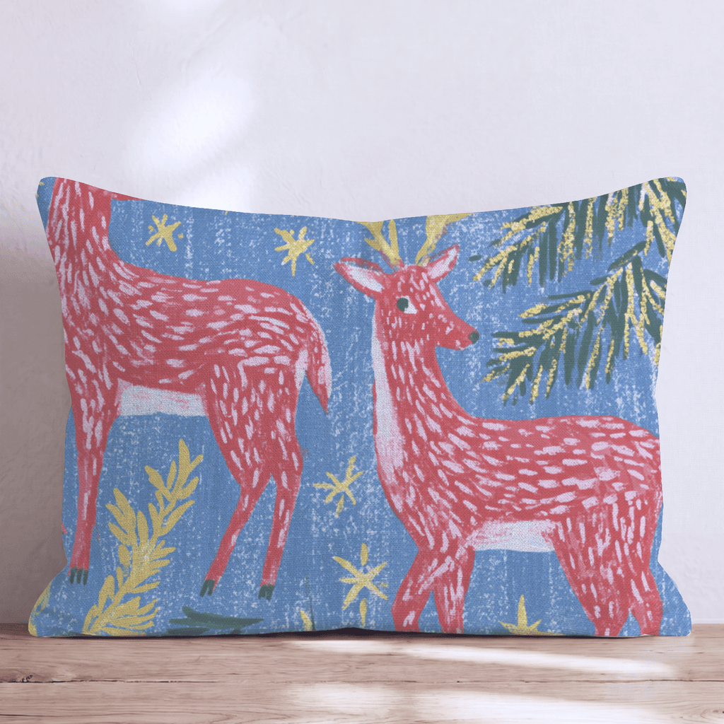 Pink-mas Reindeer Throw Pillow - Hillcroft Home