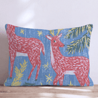 Pink-mas Reindeer Throw Pillow - Hillcroft Home