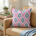 Pink Peacock Throw Pillow - Hillcroft Home