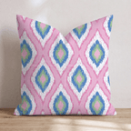 Pink Peacock Throw Pillow - Hillcroft Home