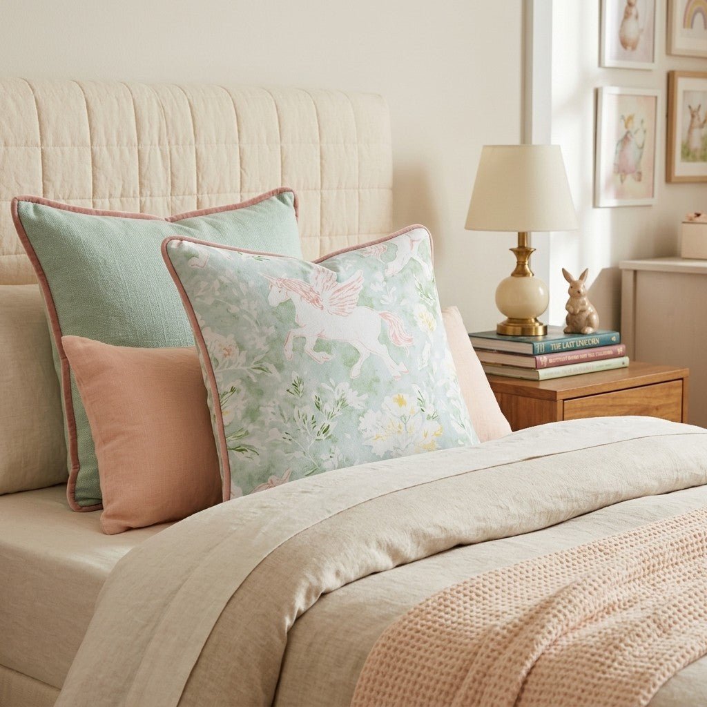 Pink Pegasus Floral Throw Pillow - Hillcroft Home