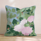 Pink Peony Garden Throw Pillow - Hillcroft Home