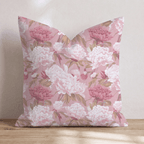 Pink Peony Toss Throw Pillow - Hillcroft Home