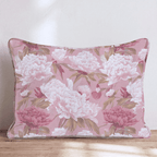 Pink Peony Toss Throw Pillow - Hillcroft Home