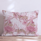 Pink Peony Toss Throw Pillow - Hillcroft Home