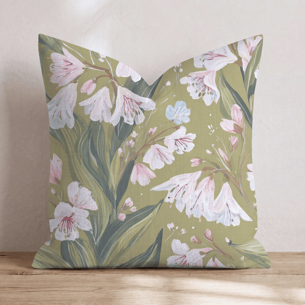 Pink Petals Throw Pillow - Hillcroft Home