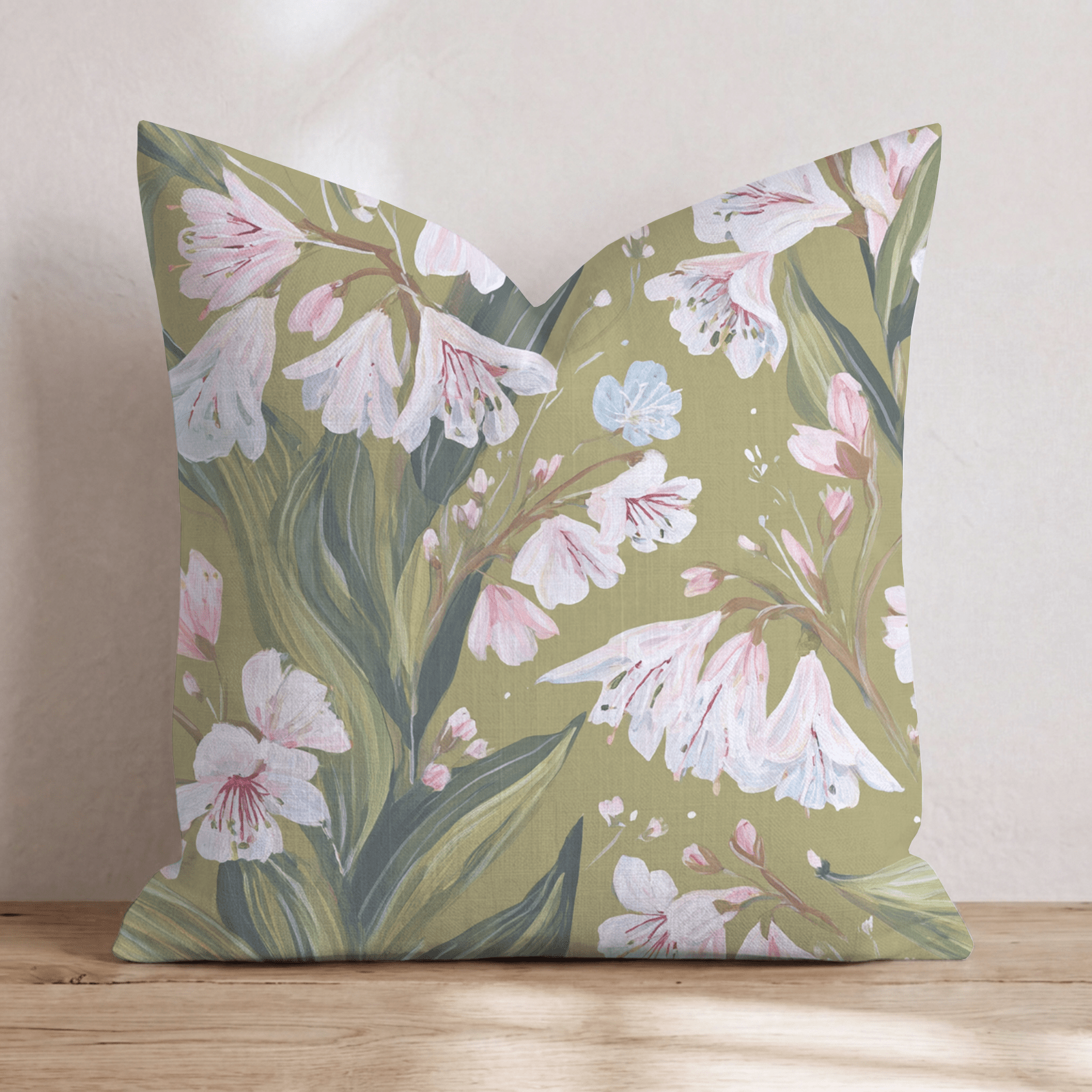 Pink Petals Throw Pillow - Hillcroft Home