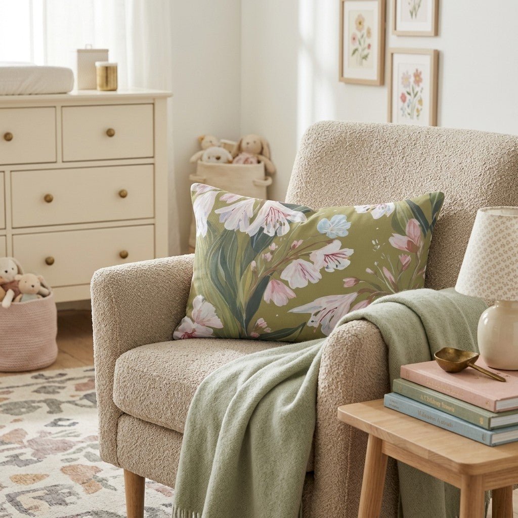 Pink Petals Throw Pillow - Hillcroft Home