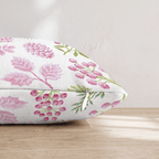 Pink Pinecone Floral Throw Pillow - Hillcroft Home