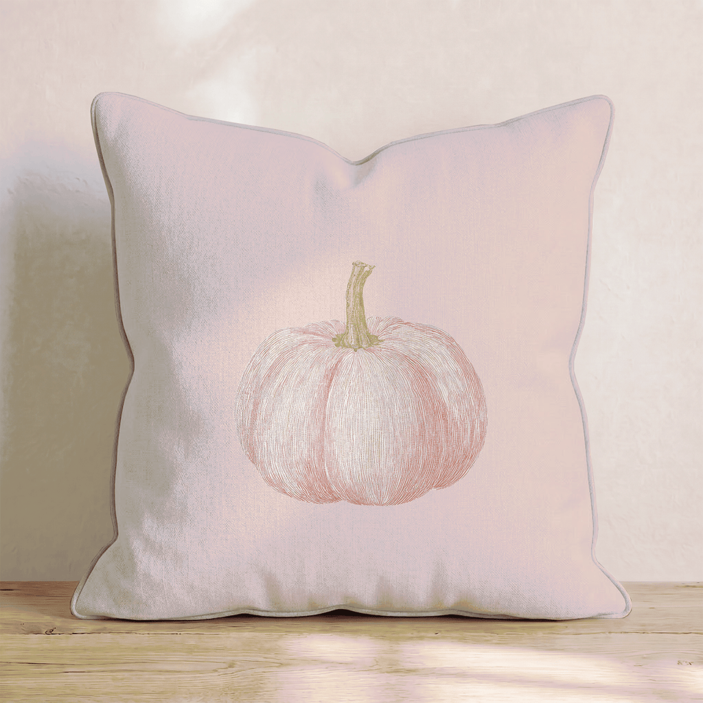 Pink Pumpkin Blush Throw Pillow - Hillcroft Home