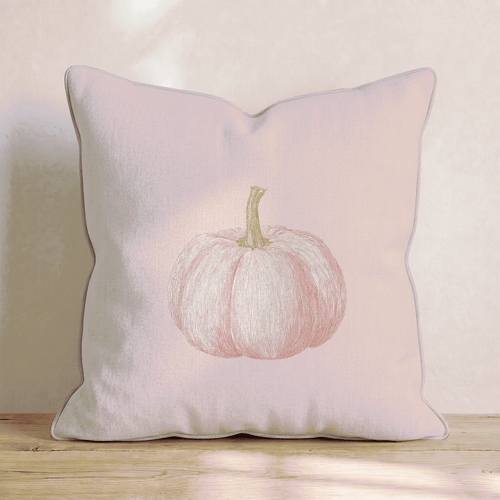 Pink Pumpkin Blush Throw Pillow - Hillcroft Home