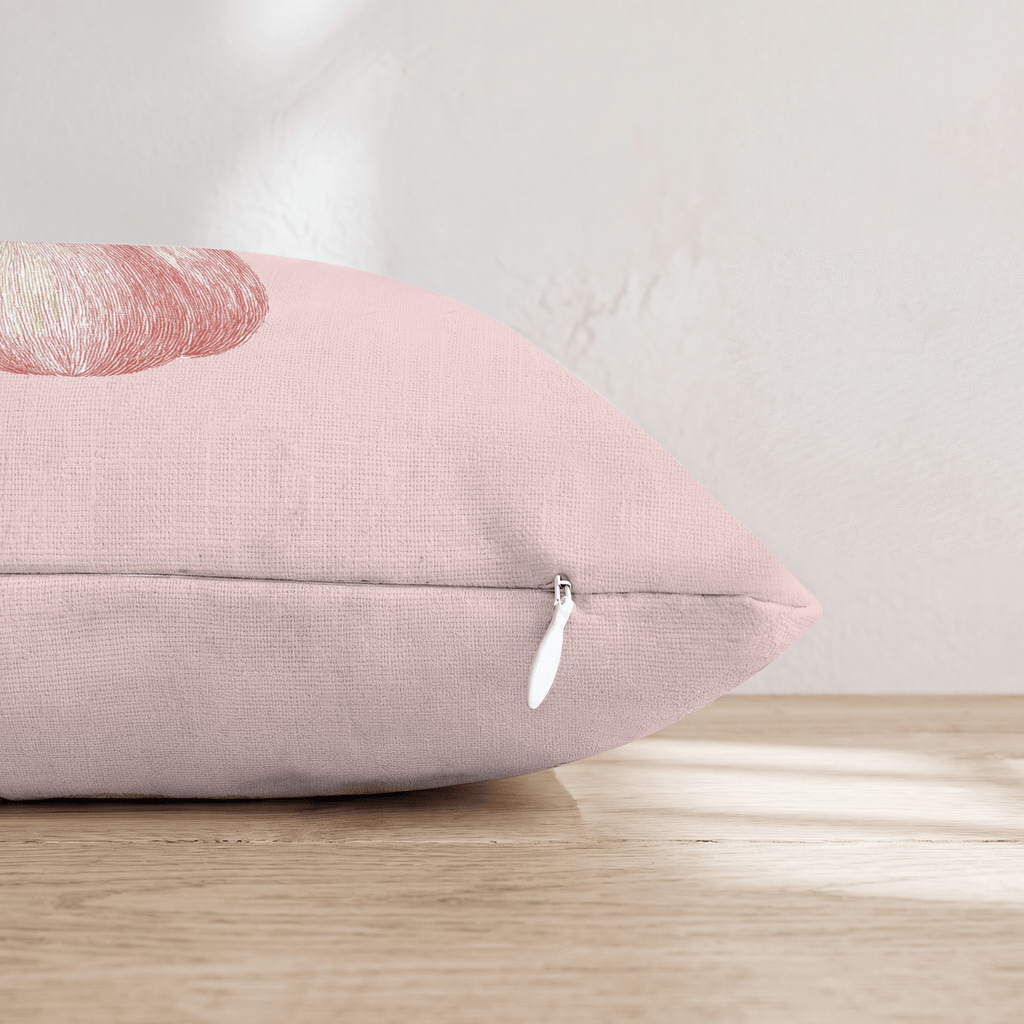Pink Pumpkin Blush Throw Pillow - Hillcroft Home