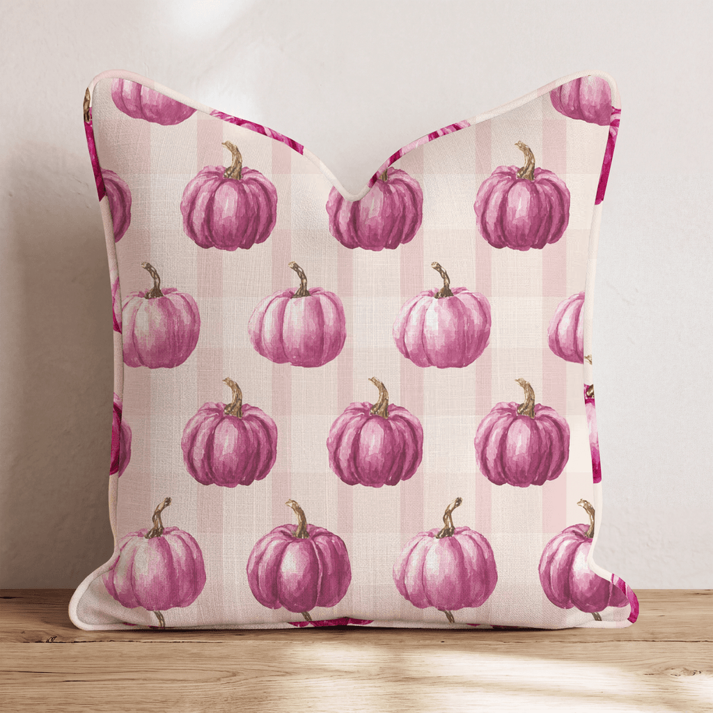 Pink Pumpkins Throw Pillow - Hillcroft Home