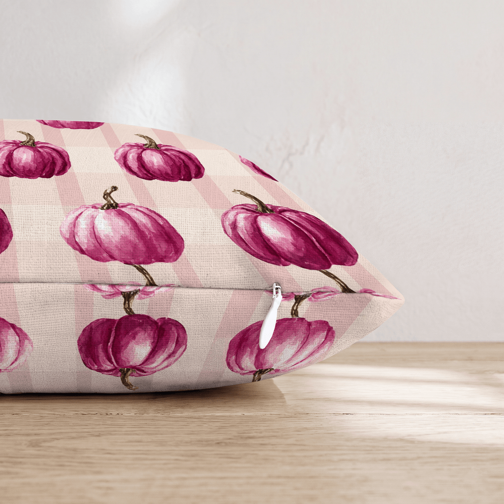 Pink Pumpkins Throw Pillow - Hillcroft Home