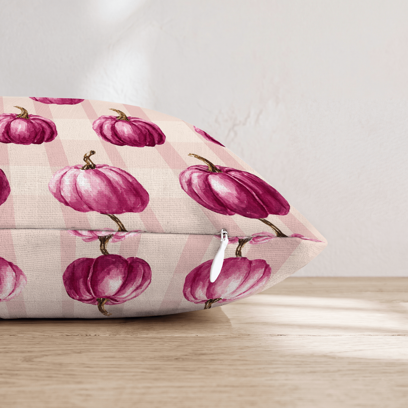 Pink Pumpkins Throw Pillow - Hillcroft Home