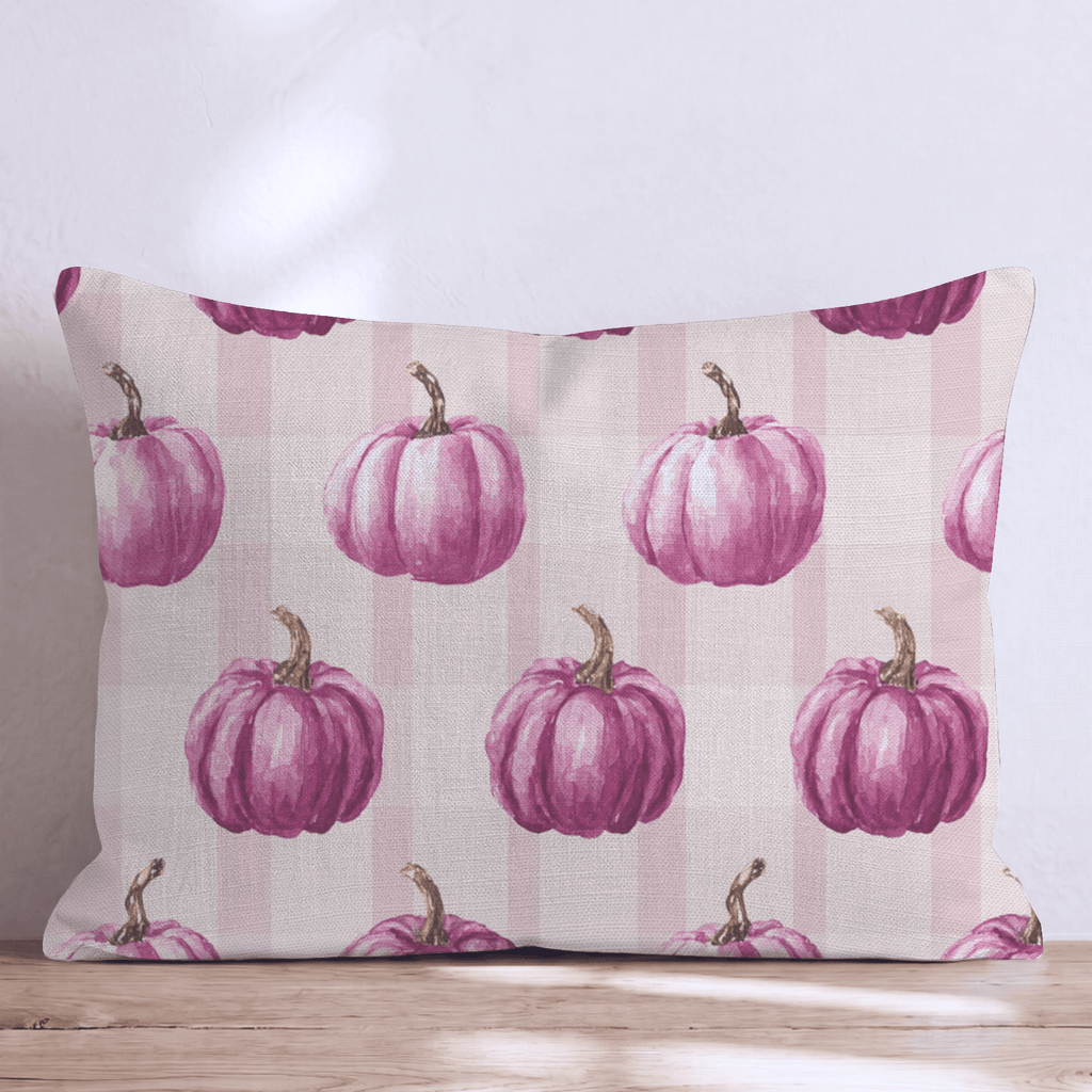 Pink Pumpkins Throw Pillow - Hillcroft Home