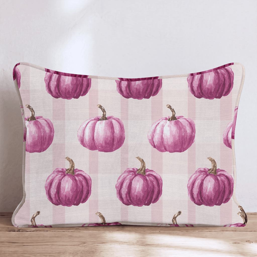 Pink Pumpkins Throw Pillow - Hillcroft Home