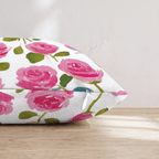 Pink Rose Garden Throw Pillow - Hillcroft Home