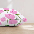 Pink Rosebud Garden Throw Pillow - Hillcroft Home
