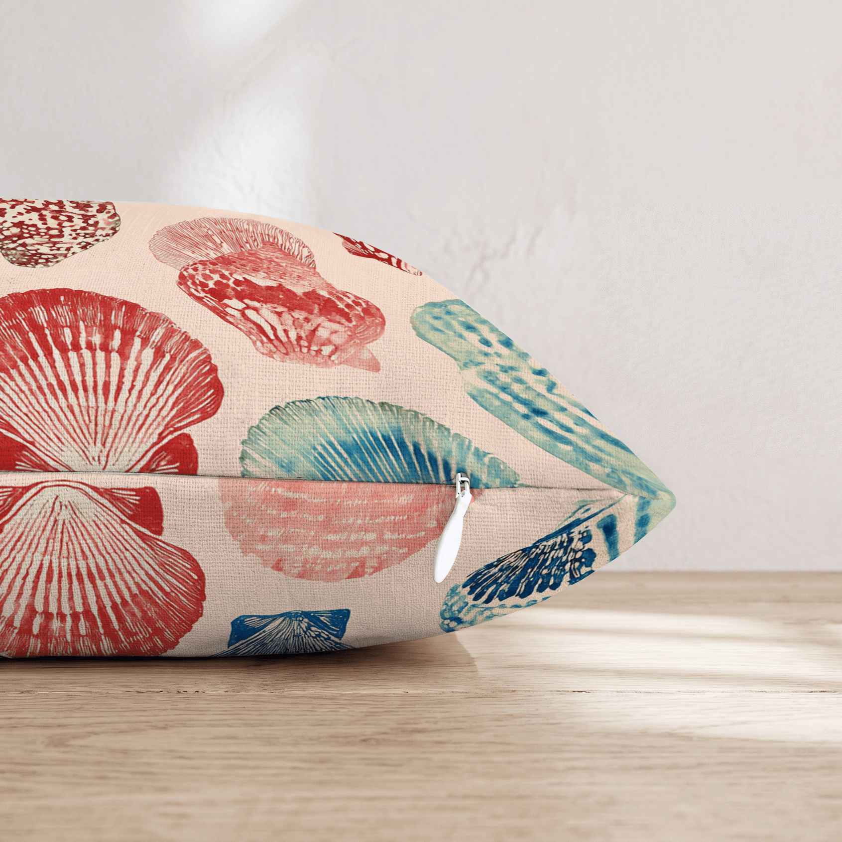 Pink Seashells Throw Pillow - Hillcroft Home