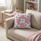 Pink Soccer Throw Pillow - Hillcroft Home