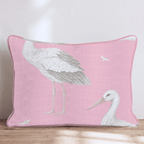 Pink Storks Throw Pillow - Hillcroft Home