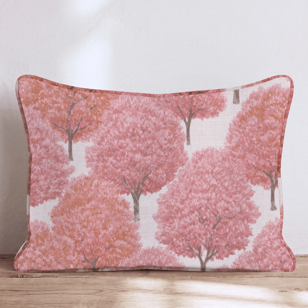 Pink Sunset Trees Throw Pillow - Hillcroft Home