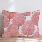 Pink Sunset Trees Throw Pillow - Hillcroft Home