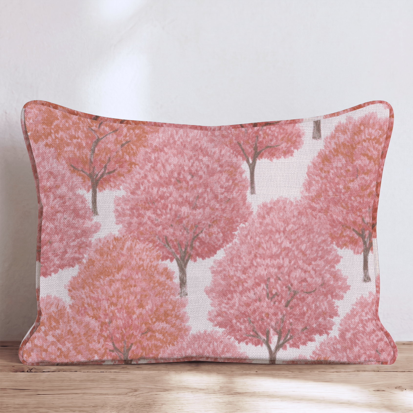 Pink Sunset Trees Throw Pillow - Hillcroft Home