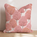 Pink Sunset Trees Throw Pillow - Hillcroft Home