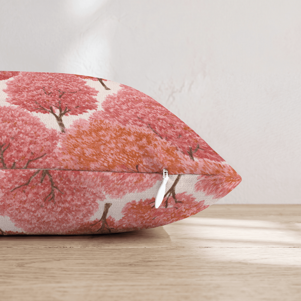 Pink Sunset Trees Throw Pillow - Hillcroft Home