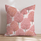 Pink Sunset Trees Throw Pillow - Hillcroft Home