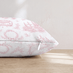 Pink Wedding Toile Throw Pillow - Hillcroft Home