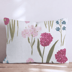Pink Wildflower Garden Throw Pillow - Hillcroft Home