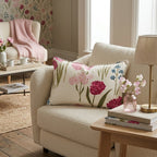 Pink Wildflower Garden Throw Pillow - Hillcroft Home