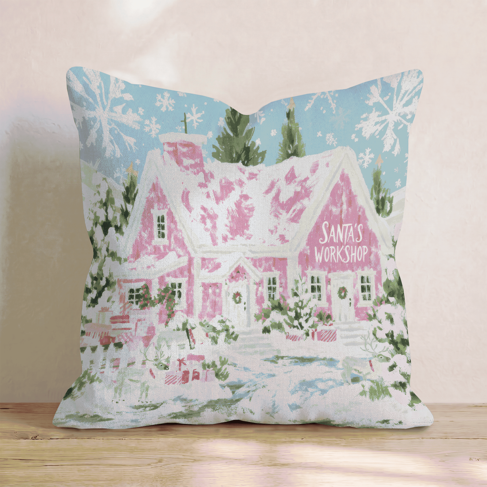 Pink Workshop Throw Pillow - Hillcroft Home