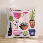 Pinky Lime Time Throw Pillow - Hillcroft Home