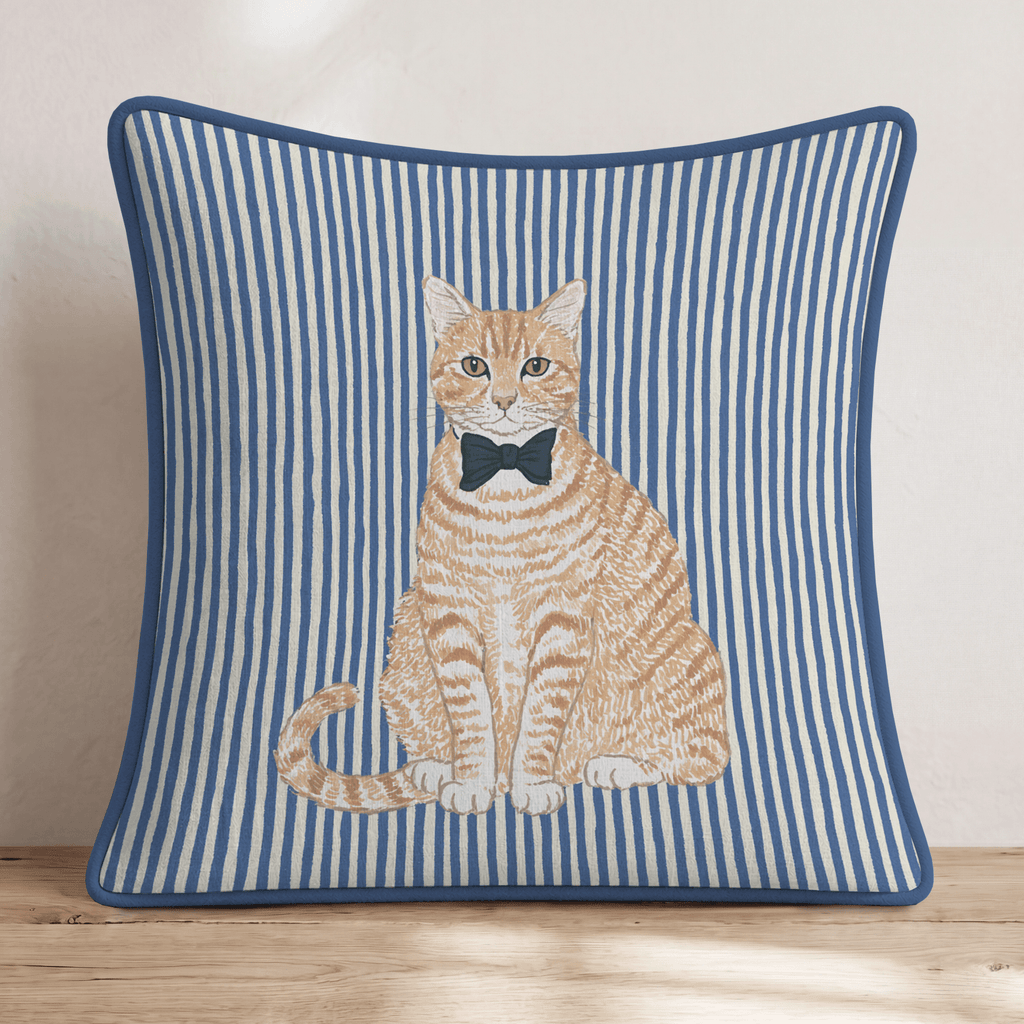 Pippin The Tabby Throw Pillow - Hillcroft Home
