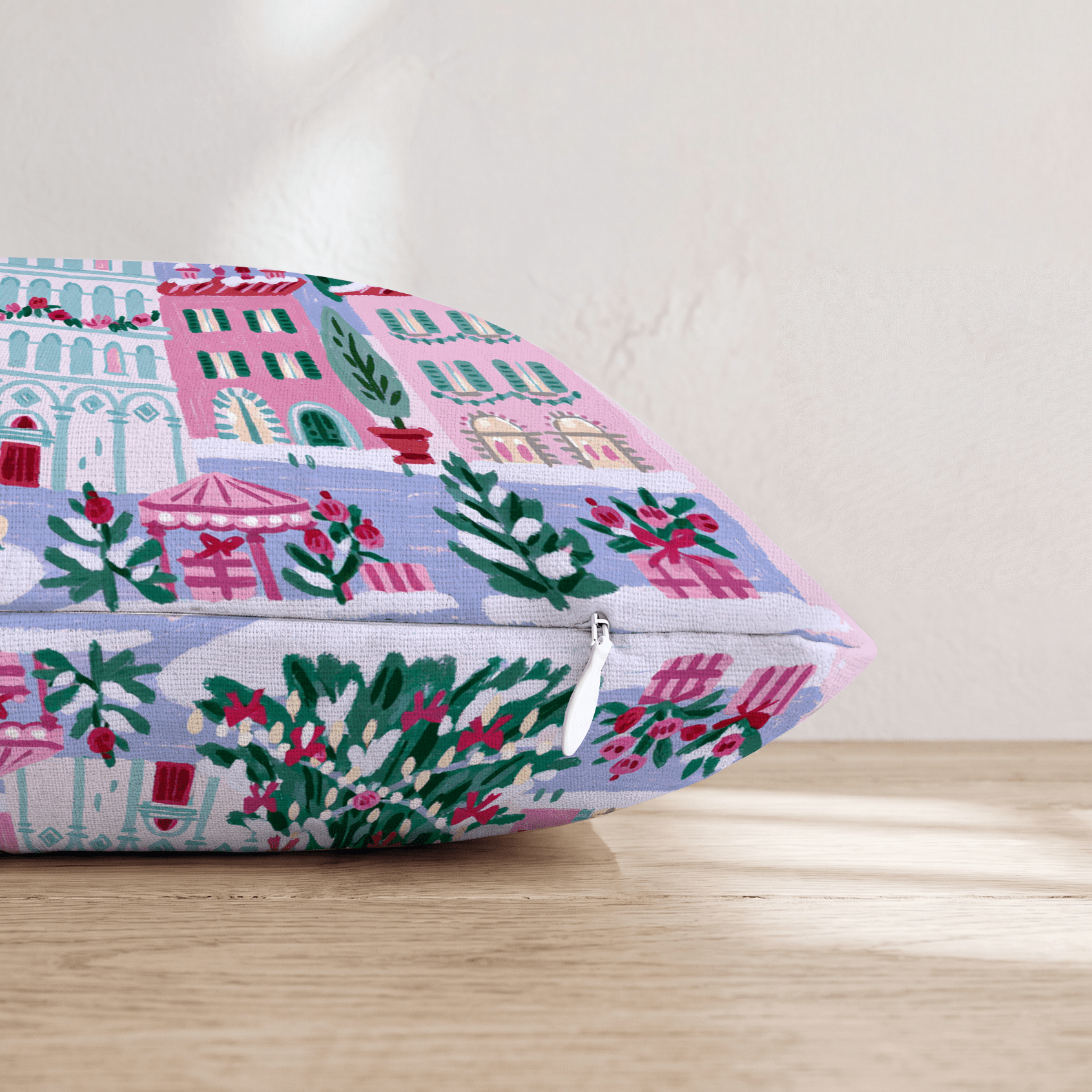 Pisa Tower Christmas Throw Pillow - Hillcroft Home