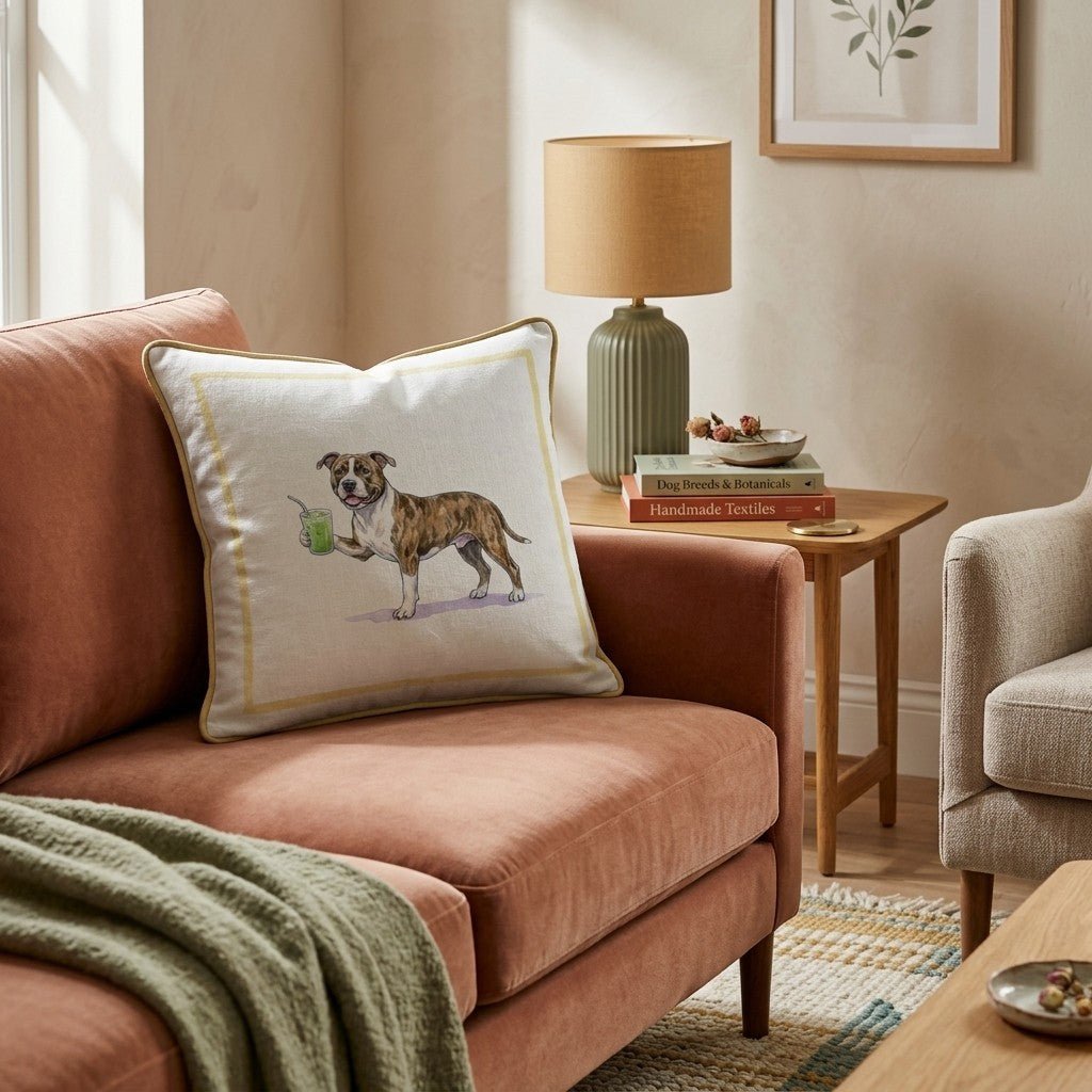 Pit Bull Matcha Throw Pillow - Hillcroft Home